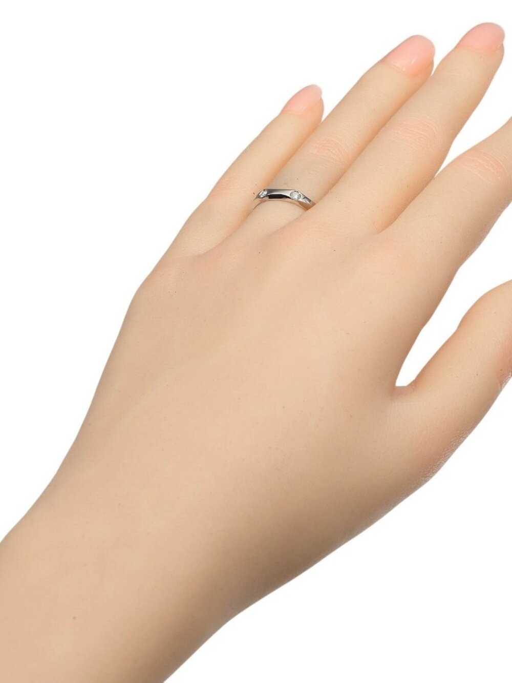 BVLGARI Infinito Wedding Ring Pt950Platinum/diamond #4.3(US Size) 4.5g Women